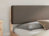 Bed Frame with Upholstered Headboard Taupe 180 x 200 cm 877892