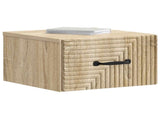Wall-Mounted Bedside Cabinet 2 pcs Sonoma Oak 34.5 x 33 x 20 cm 898600