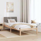 Bed frame Brown and taupe 90 x 190 cm Solid pine wood 878717