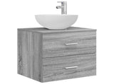 Wall-Mounted Sink Vanity Grey Sonoma 49.5 x 35 x 63 cm 890259