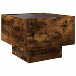 ZNTS Bedside Table with Infinity LED Smoked Oak 40x40x30 cm 3284067