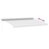 Manual Retractable Awning with LED Anthracite&White 500x350 cm 3215801