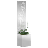 Garden Privacy Screen Silver 32 x 150 cm Galvanised steel 876369