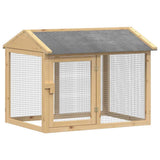 Chicken Coop 3 pcs Brown Solid Pine Wood 3388344