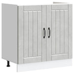 Kitchen Cabinet with Storage Lucca 2 pcs Grey 80 x 46 x 81.5 cm 3315015