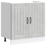 Kitchen Cabinet with Storage Lucca 2 pcs Grey 80 x 46 x 81.5 cm 3315015