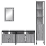 4 Piece Bathroom Furniture Set Grey Sonoma Engineered Wood 3214808