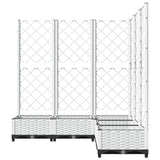 Garden Planter with Trellis White 120x120x121.5 cm PP 153287