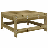 Garden Footstool with Cushion Impregnated Wood Pine 825561