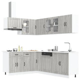 11 Piece Kitchen Cabinet Set Lucca Grey Sonoma Engineered Wood 3314897