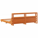 Bed Frame without Mattress Wax Brown 180x200 cm Super King Solid Wood Pine 3306413