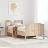 Bed Frame without Mattress 75x190 cm Small Single Solid Wood Pine 3306990