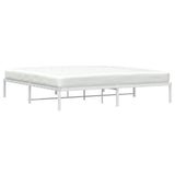 Metal Bed Frame without Mattress White 200x200cm 373680