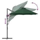 Umbrella Green 372 x 198 x 243 cm Polyester and Aluminium 42003376