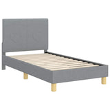 Children's Bed Frame with Headboard Light Grey 80 x 160 cm 42010984