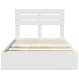 Storage Bed with Headboard White 120 x 200 cm Engineered Wood 3411579