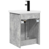 Bathroom Vanity Unit with Tap Concrete Grey 42 x 40 x 74.5 cm 889532