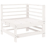 7 Piece Garden Lounge Set White Solid Wood Pine 3186264