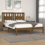 3103956 Bed Frame without Mattress Honey Brown Solid Wood 200x200 cm