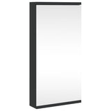 Corner Bathroom Mirror Cabinet Black 30x24x60 cm 357979