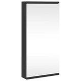 Corner Bathroom Mirror Cabinet Black 30x24x60 cm 357979