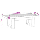 Coffee Table NOAIN Black 119 x 60 x 40 cm Solid Pine Wood 42020913