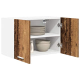 Hanging Cabinet 2 pcs Old Wood and White 60 x 31 x 40 cm 884175