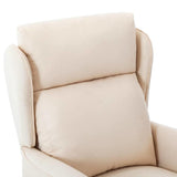 Recliner Chair Cream 66.5 x 94 x 101.5 cm Polyester 340161