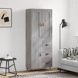 Highboard Grey Sonoma 69.5x34x180 cm Engineered Wood 3199791