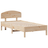 Bed Frame without Mattress 75x190 cm Small Single Solid Wood Pine 3207241