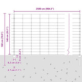 Wild Fence with Posts 25 x 1.4 m 3337131