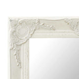 320312 Wall Mirror Baroque Style 50x50 cm White