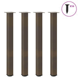 Bar Table Legs 4 pcs Natural Steel 90-92 cm Steel 4012475