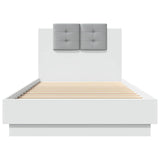Bed Frame with LED White 80 x 200 cm Engineered Wood 3429661