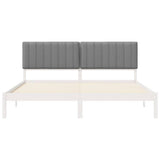 Bed Frame with Upholstered Headboard Light Grey 180 x 200 cm 878033