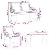 Garden Furniture Set 4 pcs Black and Anthracite Poly Rattan 3379041