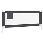 Toddler Safety Bed Rail Dark Grey 200x25 cm Fabric 10233