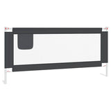 Toddler Safety Bed Rail Dark Grey 200x25 cm Fabric 10233