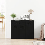Sideboard Black Oak 88x30x70 cm Engineered Wood 862445