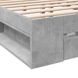 Bed Frame with Drawers without Mattress Concrete Grey 160x200 cm 3280737