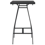 ZNTS Garden Bar Table Black 60x60x110 cm Tempered Glass 48120