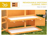 Rabbit Hutch Outdoor Guinea Pig Hutch Wooden Duck House Pet Cage with Opening Roof, 90 x 45 x 90cm T3398P350019