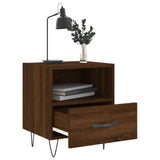 ZNTS Bedside Cabinets 2 pcs Brown Oak 40x35x47.5 cm Engineered Wood 827435