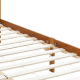 Bed Frame Honey brown Solid pine wood Single Bed Frame 283257