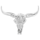Bull Skull Silver 53 x 11 x 40 cm Aluminium 42000131