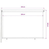 Outdoor Roller Blind 225 cm Terracotta HDPE 312791