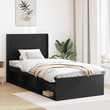 Headboard Black Engineered Wood 889646