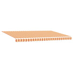 Retractable Awning Yellow and White 4.5x3 m Fabric and Aluminium 3154559
