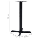 Bistro Table Leg Black 56x56x72 cm Cast Iron 325429