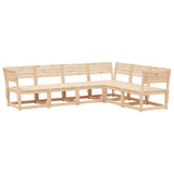 Garden Sofa Set Natural Pine Solid Pine Wood Large Modular 3217015